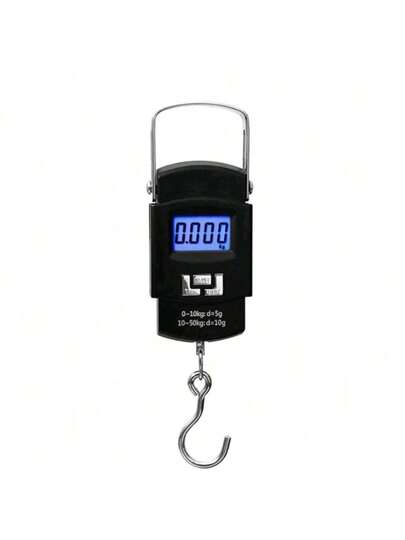 Balança digital portátil mão bolsa mala peixe pesa até 50KG