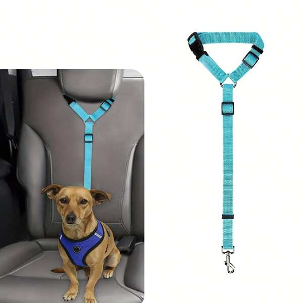 Cinturones de seguridad para mascotas en el auto, correas para perros y gatos en el auto, y correas retráctiles para asiento trasero para gatos y perros ¡hacen que tu perro esté talla grande seguro!