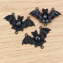 4pcs 48x30mm Metal Bat Charms Pendant With 3 Loops Connector DIY Jewelry Making Accessories Findings For Necklace Keychains Halloween Decorations - Bat - View 5
