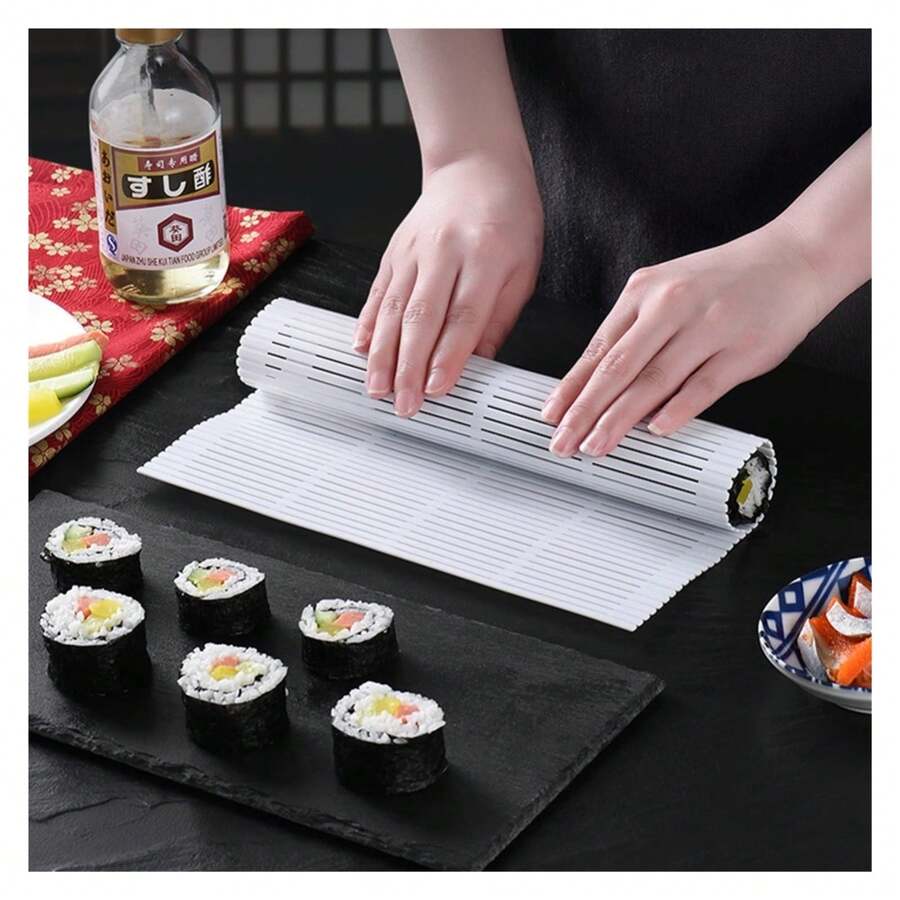 塑料寿司帘，寿司制作工具，海苔饭卷帘，野生寿司制作卷帘，白色寿司饭卷帘 - 彩色 - 查看 1