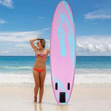 Stand Up Paddling Board 305cm Adults Inflatable Stand Up Paddle With All Accessories, For All Skill Levels, 200kg Load Capacity For 2 People - 粉色 - 查看 2