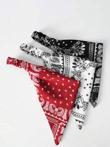 女士头巾 1 件装 时尚佩斯利印花发带，防晒吸汗弹性头巾，适合户外运动、街头嘻哈风格发饰、校园用品、大学秋季配饰、秋冬季度假穿搭发带 女士围巾 - 彩色 - 查看 4