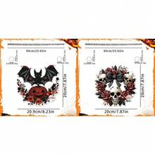 1 件/2 件万圣节花环装饰挂饰 2D 亚克力创意骷髅、南瓜、蝙蝠、花卉、蝴蝶结花环家居装饰房间装饰具有浓郁的万圣节气氛完美的房间卧室、客厅、餐厅、 - 多色-鏈條 - 查看 6