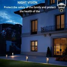 Cámara inteligente de tres en uno, una cámara de seguridad inalámbrica WiFi de 2.4G con tres lentes, función de disparo panorámico de 360°, visión nocturna, detección de movimiento, comunicación bidireccional, monitoreo remoto móvil, rotación PTZ, vigilancia inalámbrica de alta definición ajustable, adecuada para estacionamientos, empresas y hogares.