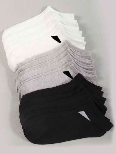 100只/80只/50只/30只/20只/10只/8只/4只装 舒适、吸湿排汗、抗菌、透气针织内衬袜 - 母亲节礼物，男女通用，长袜，吸汗防臭，弹性柔软，时尚纯色，适合春、夏、秋、冬四季穿着，休闲、日常穿着、瑜伽/运动