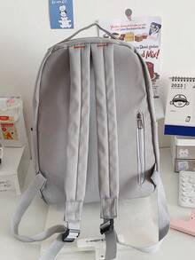 纯色大容量防水简约青年背包适合大学、小学、初中、高中、工作、商务、通勤、户外、旅行、男女通用防上学开学礼物