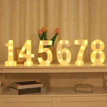1pc/2pcs 0-9 Numeric Theme Party Decor LED Light Night Lamp, Party, Wedding, Cocktail Decoration - Multicolor - View 3