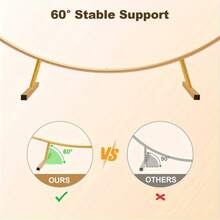 多功能圆形背景架，适用于婚礼、生日、周年纪念和毕业典礼。耐用铁质圆形婚礼背景架，配有快速拆卸夹，优雅派对装饰，适合生日派对。 - 金色 - 查看 11