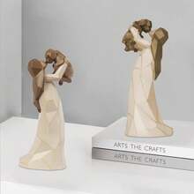 1 pezzo Statuina di donna con cane, un regalo dal West Highland White Terrier per amanti dei cani, perfetto per compleanni, Ringraziamento, Natale, sculture dipinte a mano bianche, adatte per decorazione da tavolo in casa e in ufficio