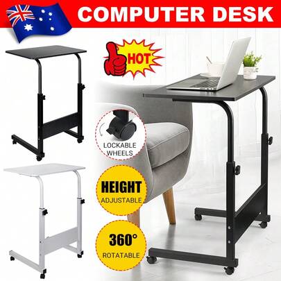 Adjustable Height Computer Desk Stand Table Bedside Study Working Equipment Kit