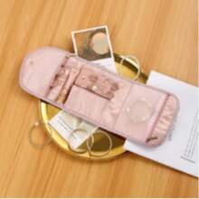 Foldable Jewelery Roll Convenient Jewelery Organizer Jewelery Bag Cosmetic Bag Jewelery Display Travel Home Folding Bag