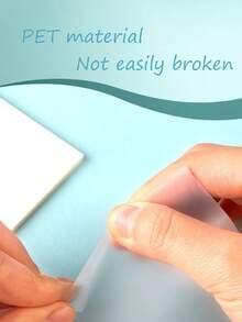 300/250/200/150/100/50 pezzi Note adesive trasparenti, bloc notes minimalista con adesivo, evidenziatori impermeabili per appunti, messaggi, promemoria, adatti per forniture scolastiche, ufficio, studenti, professionisti, uso domestico - Trasparente - Visualizzare 6