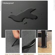 2-Piece Nightstand Set With 2 Fabric Drawers – Wooden Top Bedside Tables For Bedroom/Small Spaces/Dorms. Dual Use As Small Dressers/Nightstands