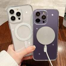 Clear Case Magsafe Transparent Cover Compatible For 15 14 13 12 11 X XR 7 8 16 Pro MAX - 無色 - 查看 1