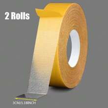 2pcs Super Sticky High-Viscosity Double-Sided Adhesive Tape Double Sided Traceless Tapes High Viscosity Cloth Base Grid Carpet Adhesive Fiber Gummed Tape Strong Sticky Strips No Trace Perfect For Carpet Leather Wall Floor Fixing