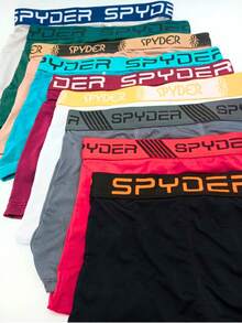 Kit 5 Cuecas Boxer Masculinas Original Spyder microfibra - Multicolorido - Visão 8