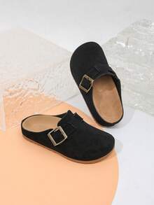 儿童厚底一脚蹬凉鞋，适合户外、室内、办公室穿着，春夏季 - 黑色 - 查看 8