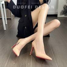 10cm/8cm/6cm Heel Height,Women's High Heels Red Bottom Black High Heels Pointed Toe Stilettos Women Sexy Pointed Toe High Heels Patent Leather High Heels, Tacones De Mujer Elegantes  Wedding Dress Shoes, Zapatillas Elegantes De Mujer  Zapatos De Mujer Tacones Cute Evening Stiletto Pointed Toe Wedding Dress Shoes Slip On Stilettos Zapatos De Mujer Tacones Heels Kitten Heels Shoes For Women Shoes Heels2025 New Nude Red Bottom Shoes Pointed High Heels Women's Stilettos Shallow Mouth Temperament Patent Leather Professional Side Empty Single Shoes - 裸色6cm - 查看 1