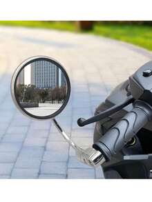 2pcs Motorcycle Chrome Aluminum Universal 7/8" 22mm Handle Bar End Side Rear View Mirrors Offroad Cafe Racer Scooter Offroad Bike - Silver - View 3