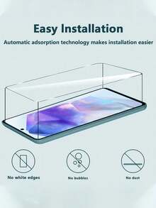 2 件/套屏幕保护膜适用于 A36/A56/A22/A03/32/A52/A80/A70 手机，防刮防震屏幕保护必备品，适用于日常防护、办公室、家用手机屏幕保护膜手机配件防水钢化玻璃防摔防摔防指纹全覆盖 - 白色 - 查看 8
