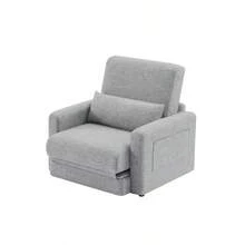 Futons - HELLGRAU + Stoff + 1 Sitz1 - Übersicht 3