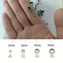 500pcs/1000pcs Resin DIY Jelly Crystal Flat Bottom Diamond Mini Rhinestones For Jewelry Making, Phone Cases, Shoes, Clothes Decoration, 2mm/3mm/4mm/5mm/6mm