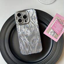 Funda para teléfono 1 pieza Funda adecuada para teléfono móvil S 11 Xsmax 12 13 14 15 16 Plus Pro Lindas flores pequeñas Gasa Bordes suaves Sentido de gama alta Agujeros finos Moda Pareja anticaída - Blanco - Ver 7
