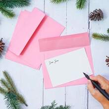 5x7 Envelopes For Invitations, 40-Pack A7 Envelopes For 5x7 Cards, Colored Invitation Envelopes, Purple, 5 1_4 X 7 1_4 Inches - Pink - View 2