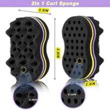 Hair Sponge For Curls, Small Holes Hair Sponges For Men Curls, Curling Sponge For Men Double-Sided, Hair Sponges For Natural Hair Women, Twist Brush, Hair Twist Tool 1Pcs
