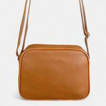 Small Women's Bag With Reinforced Crossbody Strap + Cute Pompom Keychain - Lạc đà - Xem 2