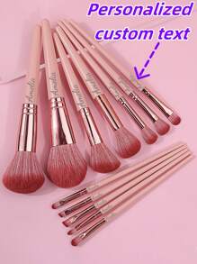 Personalized Custom New 12 Pieces Soft Hair Makeup Brush Set Powder Brush Foundation Blush Eyeshadow Brush - 12pcs Makeup Brush Set - View 1