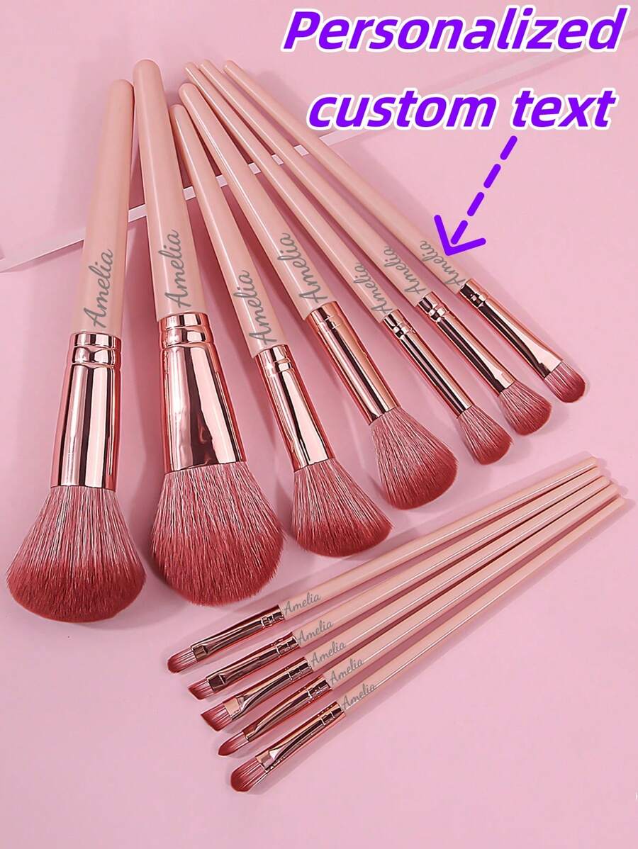 Personalized Custom New 12 Pieces Soft Hair Makeup Brush Set Powder Brush Foundation Blush Eyeshadow Brush - 12pcs Makeup Brush Set - View 1