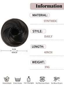 4-Inch Elastic Hair Clip Synthetic Wig, High-Temperature Fiber Material, Suitable For All Hair Types, Secure Wear, Elegant Hairstyle For Women, Suitable For Daily Wear And Occasions