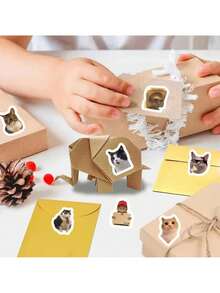 500pcs/Roll Cute Cat Cartoon Graffiti Stickers, DIY For Phone, Guitar, Notebook, Luggage, Waterproof - Multicolor - View 4