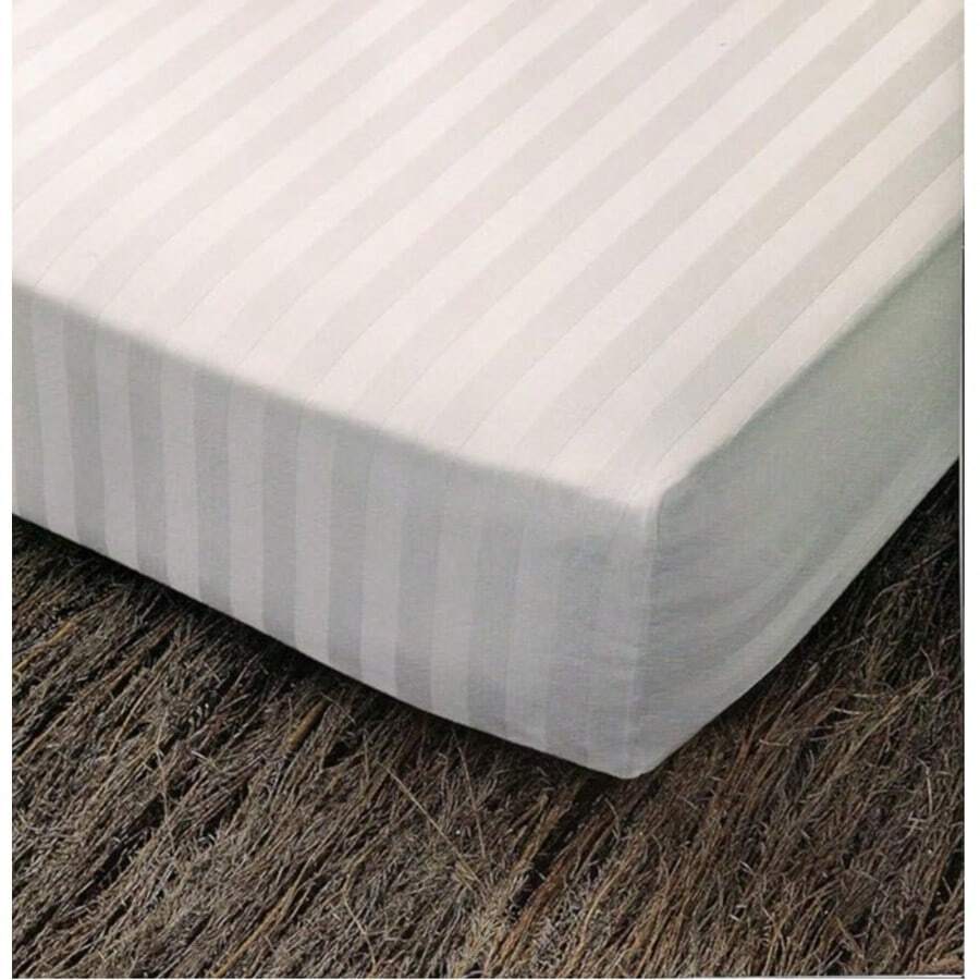 VOGRAC Cuti White Mattress Cover With Zipper, Natural Fabric, Various Sizes Up To 30cm High - 白色 - 查看 1