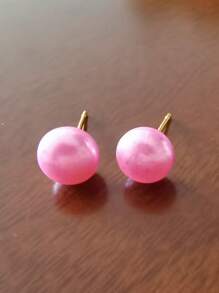 1 Pair 7-8mm Natural Pink Freshwater Cultured Pearls And S925 Stud Earrings For Women Daily Life Or Party