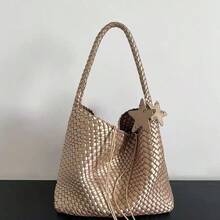 Women Shoulder Bags - (小號)香檳金+星星掛飾+星星內膽 - 查看 5