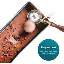 Scoop, Cookie Scoop,Hafan 304 Stainless Steel Icecream Scoops With And Non-Slip Wood Handle,, Mashed Potato Scooper, Fruits, Cookies,Baking