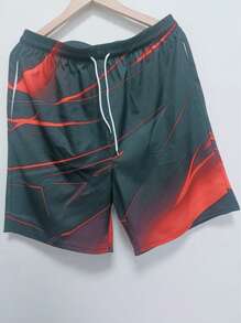 Plus Size Men's Hawaii 3D Print Casual Beach Shorts - Quick Dry, Drawstring Waist, Perfect For Summer Outings, Hawaiian