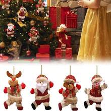 4Pcs Christmas Tree Hanging Ornaments Xmas Pendants Snowman Reindeer Bear Santa Claus Decoration Ornaments Sets For Christmas Party Decor, Tree Ornaments Set, Decor, Decorations Indoor, Tree Hanging Decorations,The Actual Object Shall Prevail