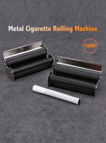 1PC Manual Stainless Steel Cigarette Roller, 70-110mm Cigarette Rolling Machine, Handheld Tobacco Smoking Roller Tool,No Electric Needed,Hand Rolled Cigarette Holder,For Cigarette Making Accessory
