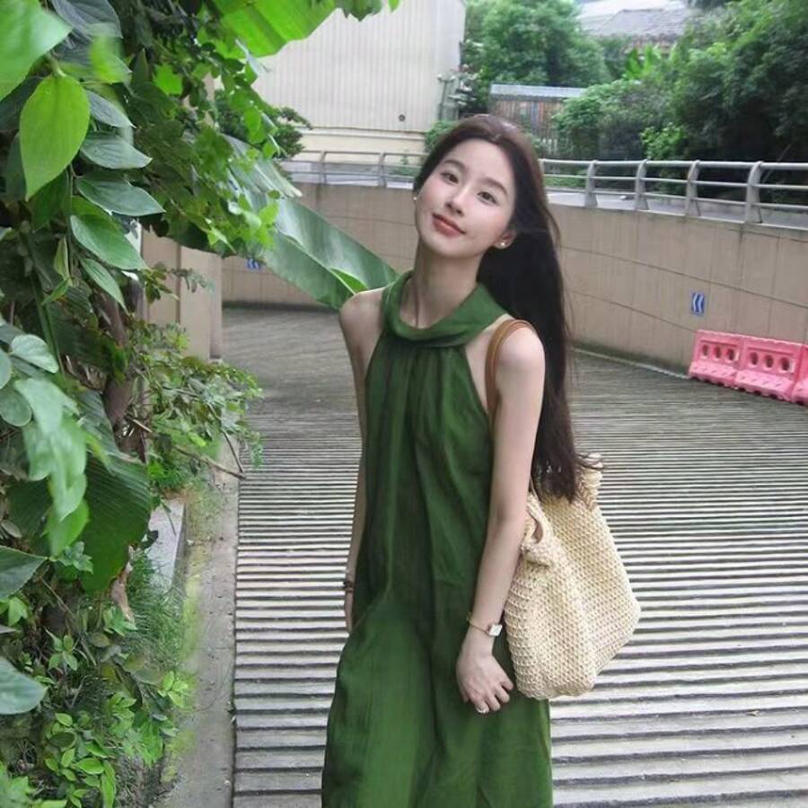 Women Long Dresses - 綠色 - 查看 1