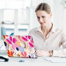 Laptop Skin Sticker Decal, 17 17.3inch Laptop Netbook PC Notebook Universal Vinyl Reusable Skin Sticker Cover Personalized Art Case Protector, Flower Abstract,7367847 - 墨綠色 - 查看 6