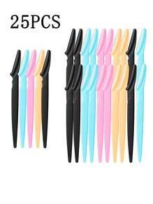 Stainless Steel Eyebrow Grooming Kit – Includes Razors, Covers, Long-Handled Scissors & Beauty Tools For Eyebrow Shaping, Exfoliating & Bikini Trimming