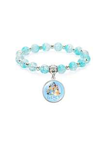 Bluey 1 قطعة سوار أنمي لعائلة كلاب بلوي وبينجو، أساور كاواييي أنيقة، هدية تذكارية لحفلات الأعياد والمناسبات، إكسسوارات زخرفية