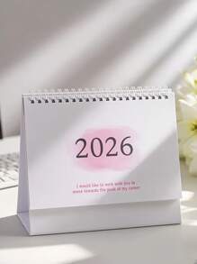 1 Pezzo Calendario da tavolo 2025-2026.12, Calendario portatile carino per pianificazione e organizzazione quotidiana e mensile, accessori da scrivania per casa e scuola, forniture per studenti e insegnanti, materiale scolastico