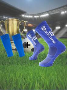 4/10 双男式足球袜，带防滑垫，防滑运动袜，适合足球/篮球/曲棍球 - 彩色 - 查看 12