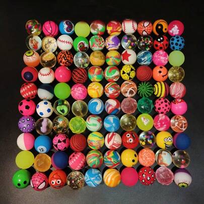 3pcs/20pcs/50pcs/100pcs - 3cm Diameter Assorted Color Bouncy Balls, Random Blind Bag, Mixed Colors, Affordable Rubber Balls, Toddler Toys, Kids Toys, Boys Toys, Girls Toys, Party Favors, Fun High Bounce Balls, Cute Jumping Balls, 30mm Bouncy Balls, Rubber Balls, Reward Small Items. Slight Surface Imperfections May Occur, Which Is Normal And Does Not Affect Usage. Perfect For Birthday, Christmas, Halloween Gifts