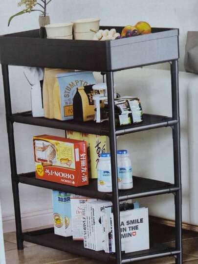 Organizador Móvel Com 4 Prateleiras Para Diversos Itens