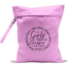 Wet Bag, Wet Dry Bag, Wet Bag For Swimsuit, Travel, Beach, Pool, Diapers, Dirty Yoga Gym Clothes, Makeup Bag, Waterproof Tropical Palm Leaves Decor Jungle Palm Leaf Favors - Chuyến đi của các cô gái - Màu hồng - Xem 13